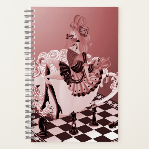 Queen of heart wonderland Spiral Notebook