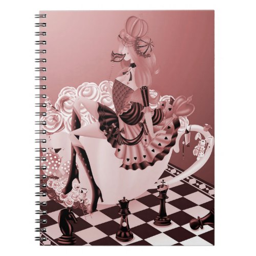 Queen of heart wonderland spiral Notebook
