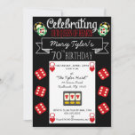 Queen Of Hearts 70th Birthday Party Invitation at Zazzle