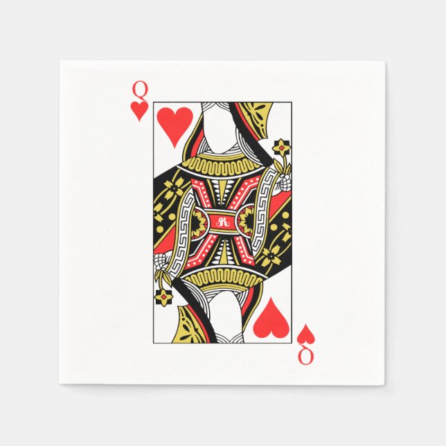 Queen of Hearts - Add Your Image Napkins (Front)
