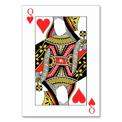 Queen of Hearts _ Add Your Image Table Number