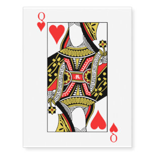 Queen of Hearts - Add Your Image Temporary Tattoos