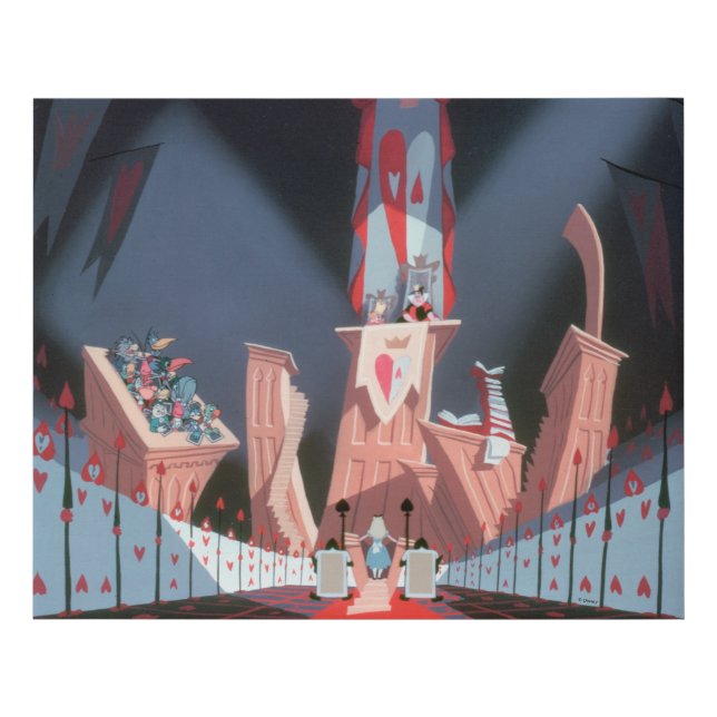 Queen of Hearts | Alice in Her Court Faux Canvas Print (Front)