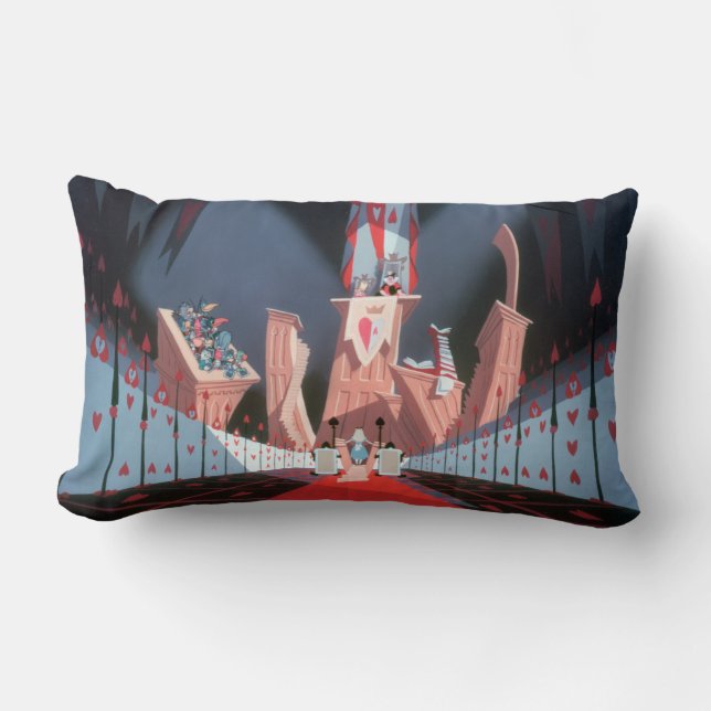 Queen of Hearts | Alice in Her Court Lumbar Pillow (Front)
