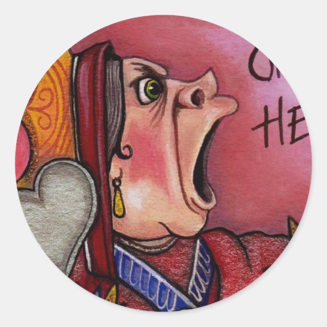 QUEEN OF HEARTS Alice in Wonderland Sticker (Front)
