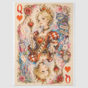 Queen of Hearts Alice-inspired Decoupage Tissue Paper