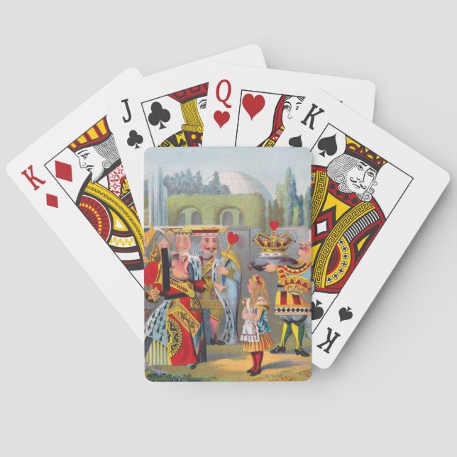 Queen of Hearts and Alice Poker Cards (Back)