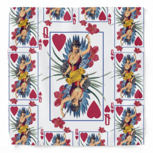 Queen of Hearts and Flowers Bandana