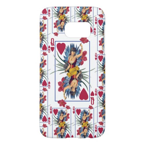 Queen of Hearts and Flowers Samsung Galaxy S7 Case