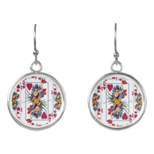 Queen of Hearts and Flowers Earrings
