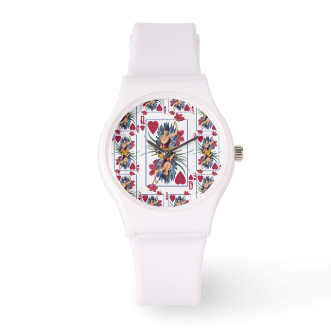 Queen of Hearts and Flowers Watch (Front)