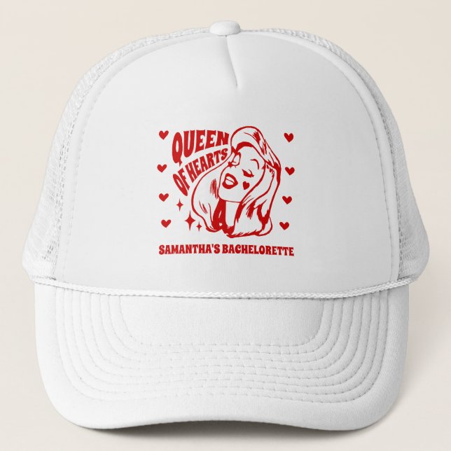 Queen of Hearts Bachelorette Party Hats (Front)