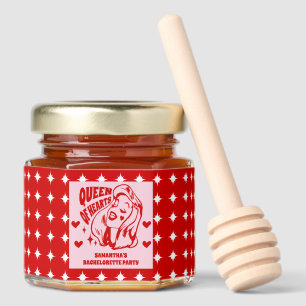 Queen of Hearts Bachelorette Party Honey Jar Favors