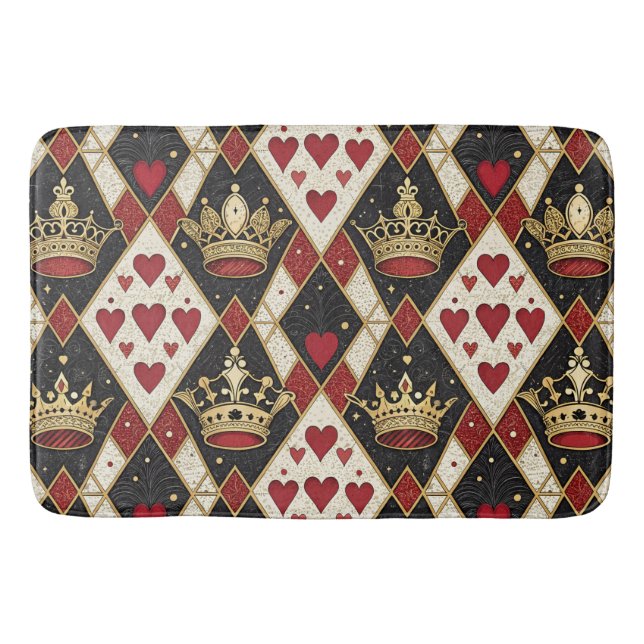 Queen of Hearts Bath Mat (Front)