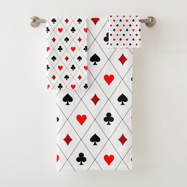 Queen of Hearts Bath Towel Set (Insitu)