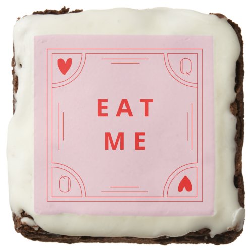 Queen of Hearts Birthday Brownie