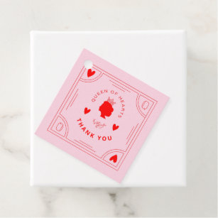 Queen of Hearts Birthday Favor Tags