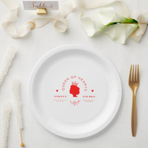 Queen of Hearts Birthday Paper Plates
