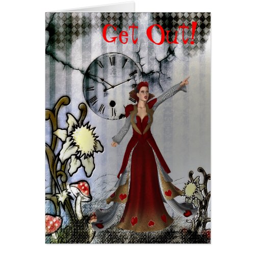 Queen of Hearts Break Up Card