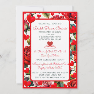 Queen of Hearts Bridal Shower Invitation