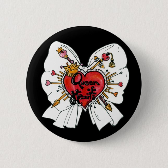 Queen of Hearts Button (Front)