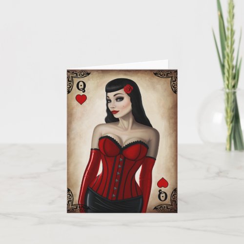 Queen of Hearts Card