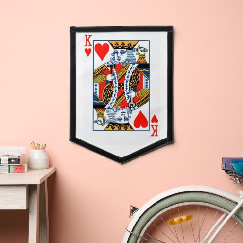 Queen of Hearts card Pennant