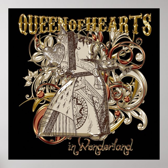 Queen of Hearts Carnivale Style (Gold Version) Poster (Front)