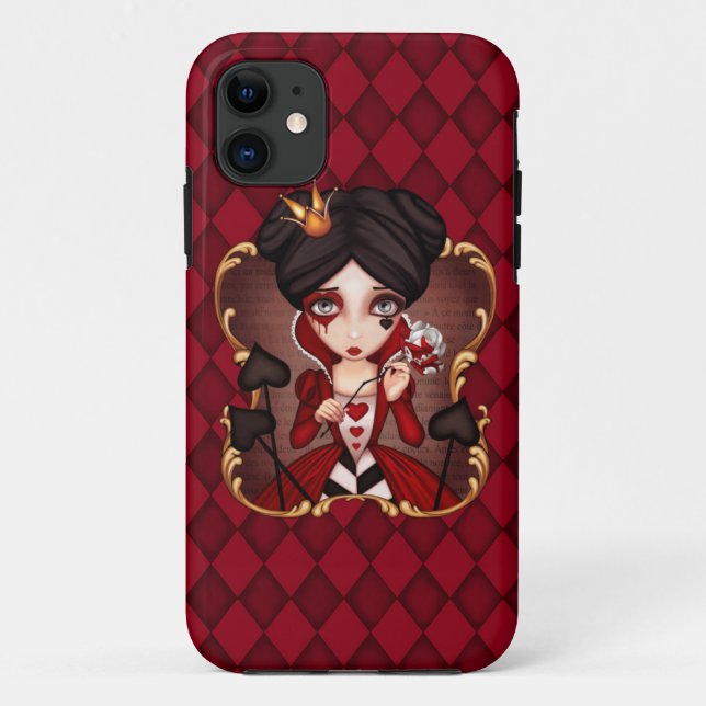 Queen Of Hearts Case-Mate iPhone Case (Back)