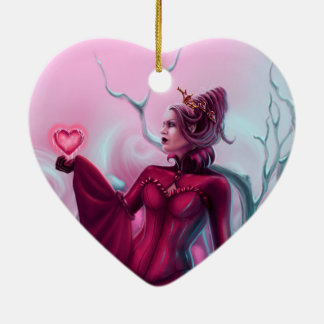 Queen of Hearts Ceramic Ornament