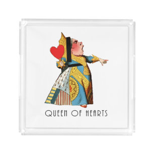 Queen of Hearts Classic Alice and Wonderland Acrylic Tray
