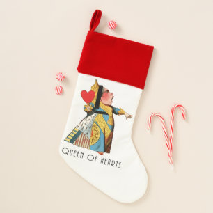 Queen of Hearts Classic Alice and Wonderland Christmas Stocking
