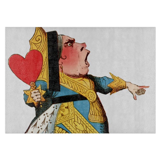 Queen of Hearts Classic Alice and Wonderland Cutting Board (Front)