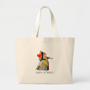 Queen of Hearts Classic Alice and Wonderland Large Tote Bag