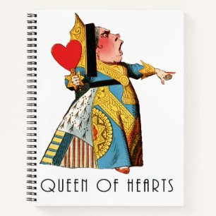Queen of Hearts Classic Alice and Wonderland Notebook