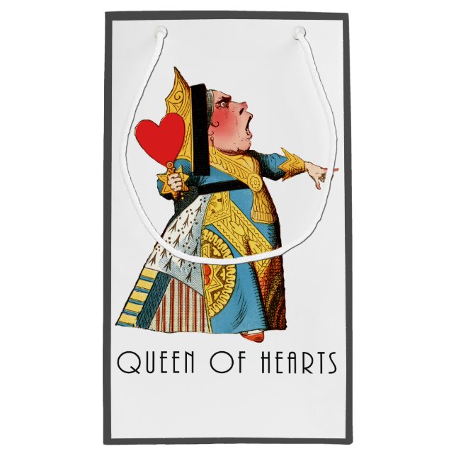Queen of Hearts Classic Alice and Wonderland Small Gift Bag (Back)
