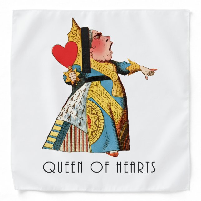 Queen of Hearts Classic Alice in Wonderland Bandana (Front)