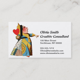 Queen of Hearts Classic Alice in Wonderland Business Card