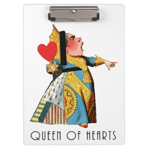 Queen of Hearts Classic Alice in Wonderland Clipboard