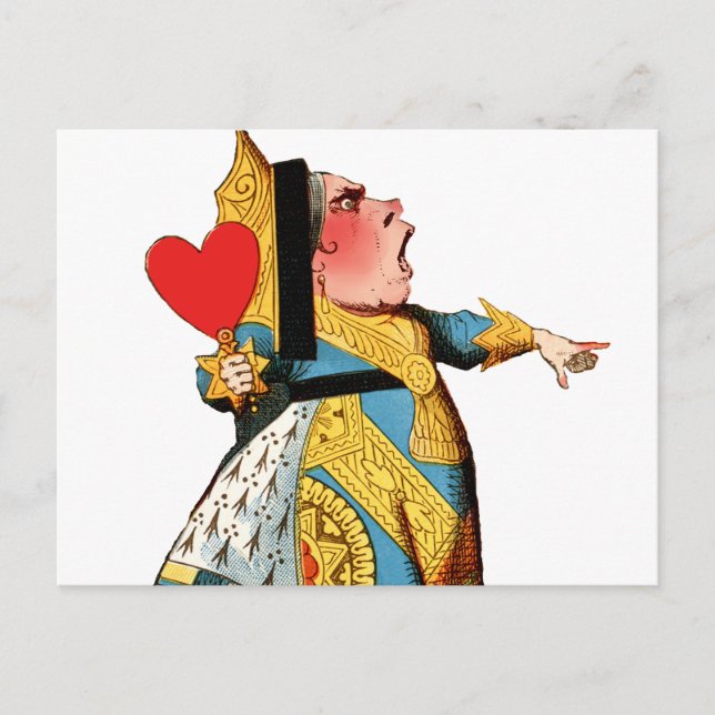 Queen of Hearts Classic Alice in Wonderland Postcard (Front)