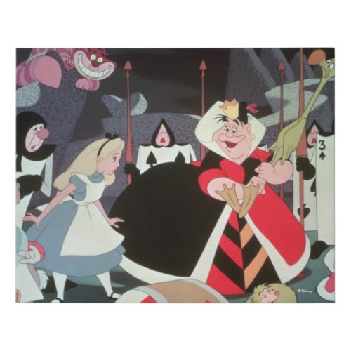 Queen of Hearts  Colorful Scene Faux Canvas Print