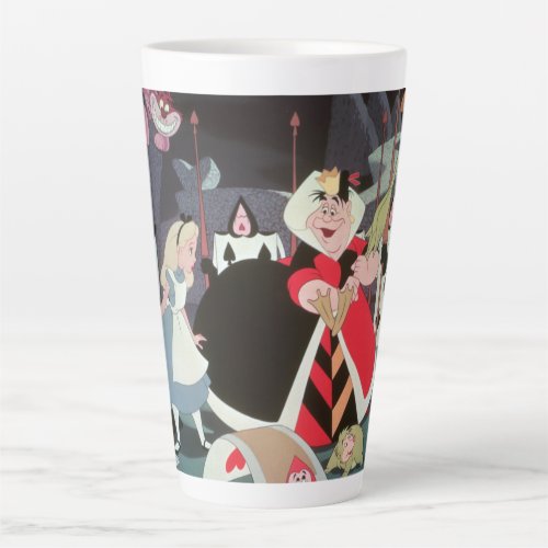 Queen of Hearts  Colorful Scene Latte Mug