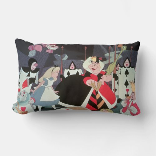 Queen of Hearts  Colorful Scene Lumbar Pillow