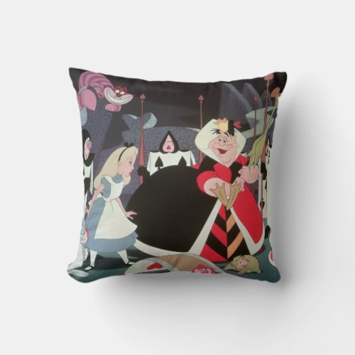Queen of Hearts  Colorful Scene Throw Pillow