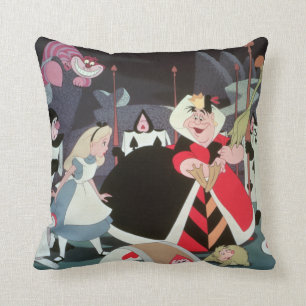 Queen of Hearts   Colorful Scene Throw Pillow