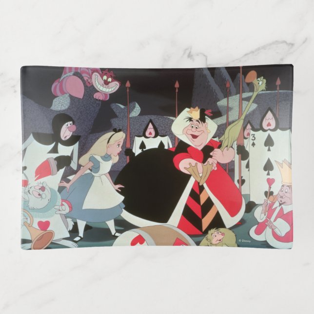 Queen of Hearts | Colorful Scene Trinket Tray (Front)