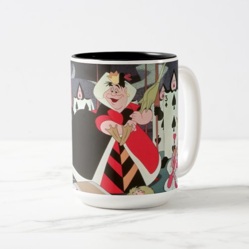 Queen of Hearts  Colorful Scene Two_Tone Coffee Mug