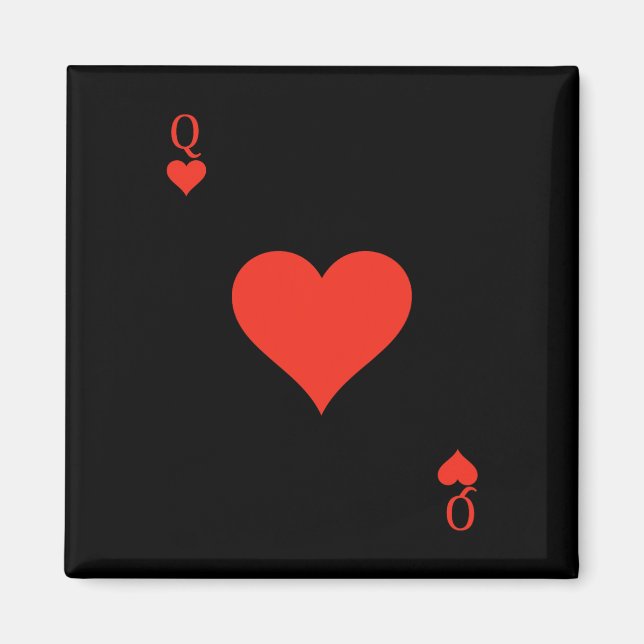 Queen of Hearts Costume Deck of Cards Playing Card Magnet (Front)
