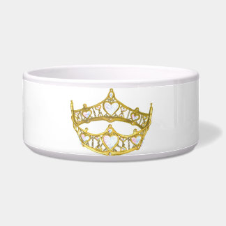 Queen of Hearts crown dog pet bowl