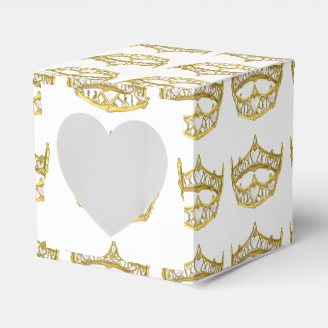 Queen of Hearts crown favor box (Front Side)